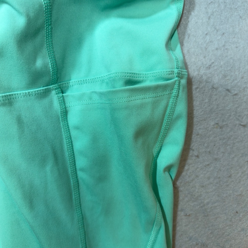 Athletic Works Womens Mint Green High Waisted Bike Shorts with Pockets L 12-14 - Picture 5 of 9